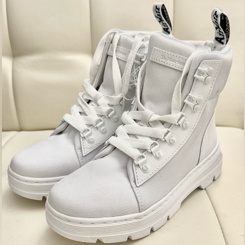 Dr. Martens Chunky Hiker Combs Boots White